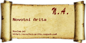 Novotni Arita névjegykártya